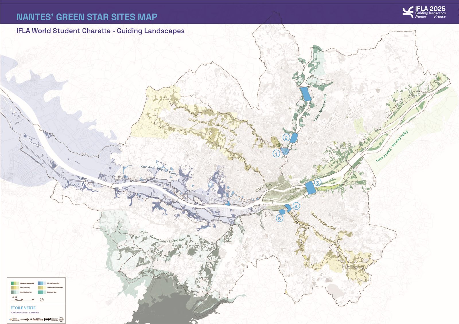 Project image 2 of 6: Nantes' Green Star sites map
